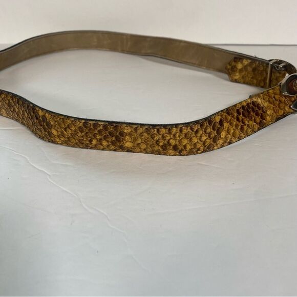 Gino Verdo Vintage Snakeskin Belt Size Large - Picture 8 of 10
